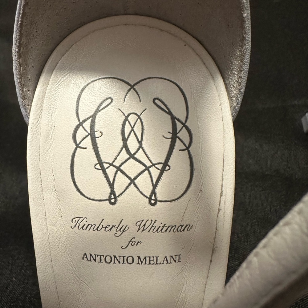 kimberly Whitman For Antonio Melani Leather Pumps Black White‎ Size 6.5 - Picture 6 of 12